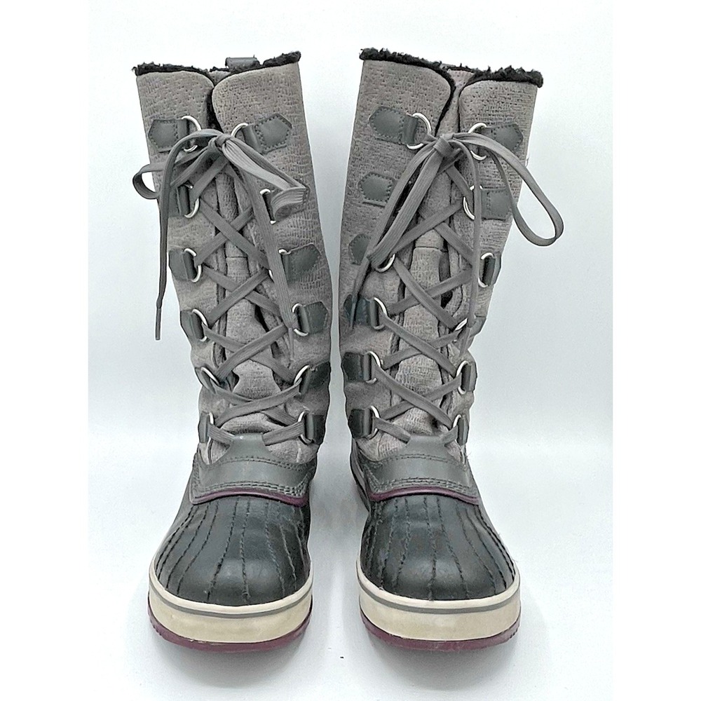 Sorel‎ Womens Tivoli US Size 7 Gray Waterproof High Winter Boots READ